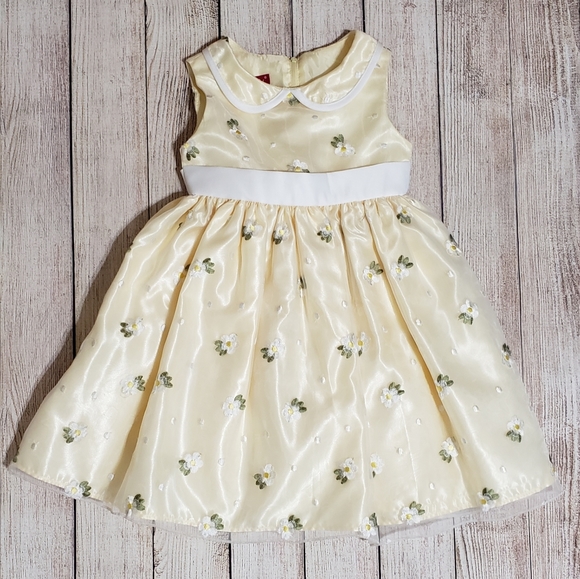 Princess Faith Other - Elegant Cream Floral Kids Formal Dress